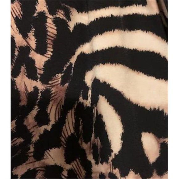 Vintage Julian Chang Multi Animal Print V Neck Long Sleeve Tunic Dress - Picture 6 of 6